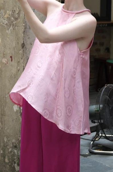Set yếm lụa vòng cổ