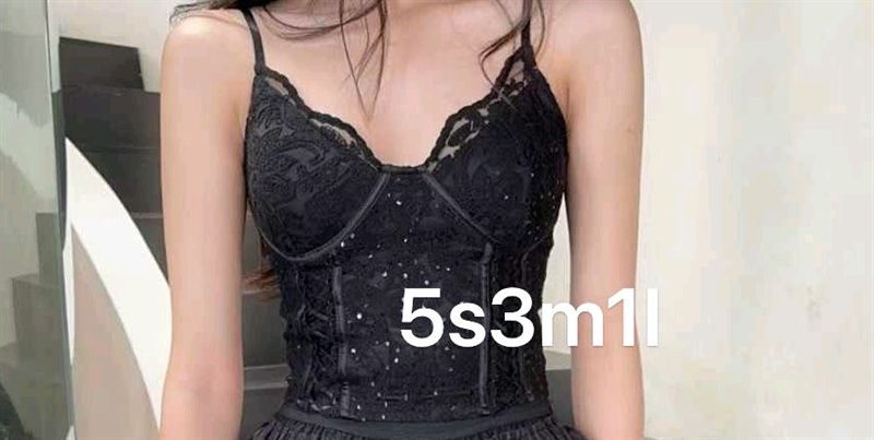 Áo bra ren đính cườm đan dây (2F209)