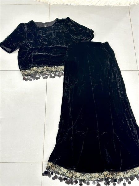 Set nhung ant cvd gấu hoa cườm tua rua