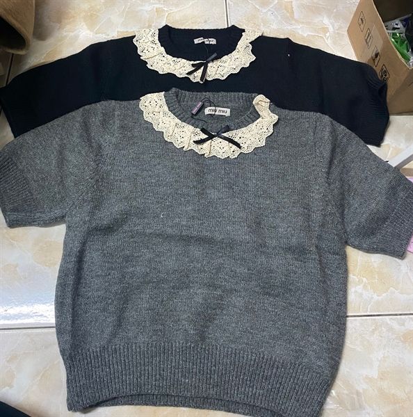 ANTN len Miu cổ viền ren nơ