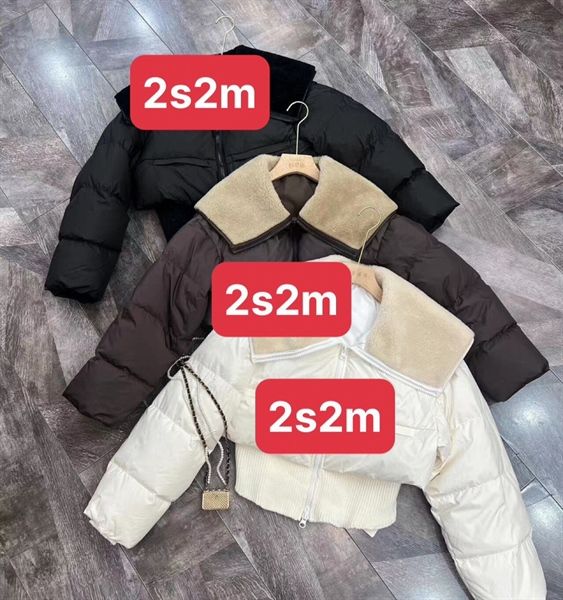 AKN phao cổ da lót lông khóa