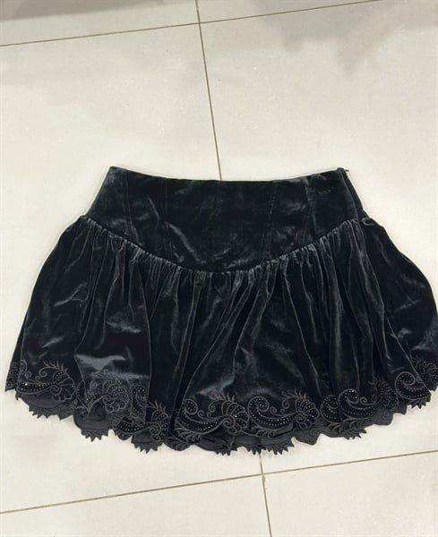 CVN nhung gấu ren lỗ đính đá