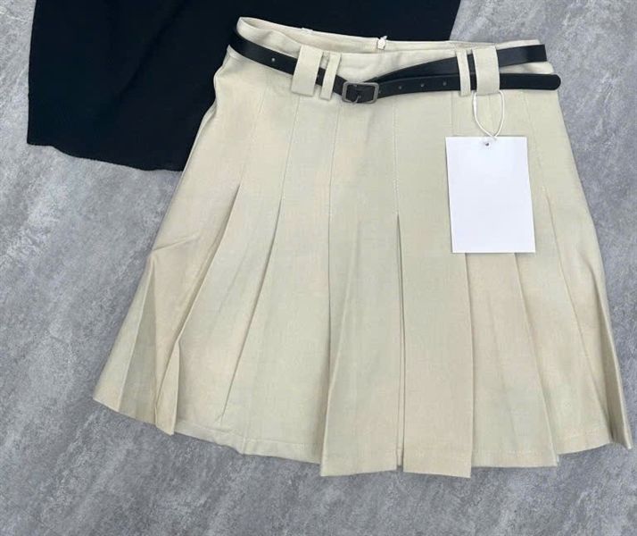 CVN vải xếp li kèm belt (V)