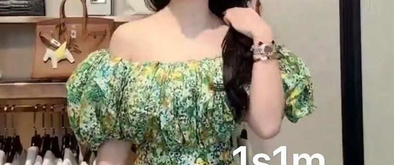 ANTN Alemai trễ vai hoa xanh (*)