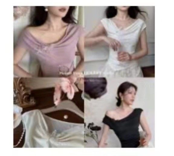 AKNN cổ đổ đính bướm ren (6557)