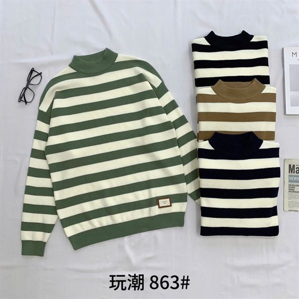 MK Áo Len QC Wan 863 Kẻ Ngang