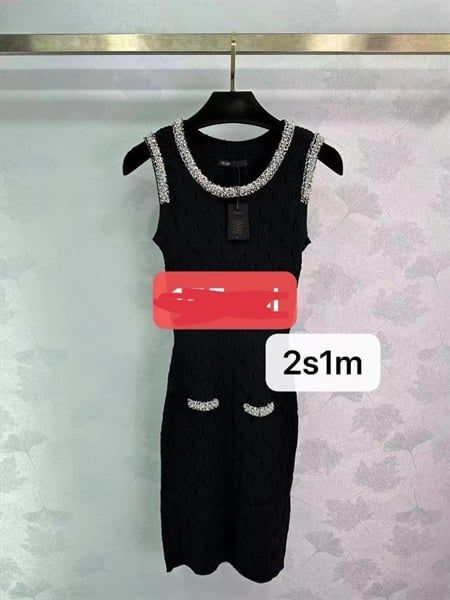Váy len Maje khoét nách trám viền ngọc (*)