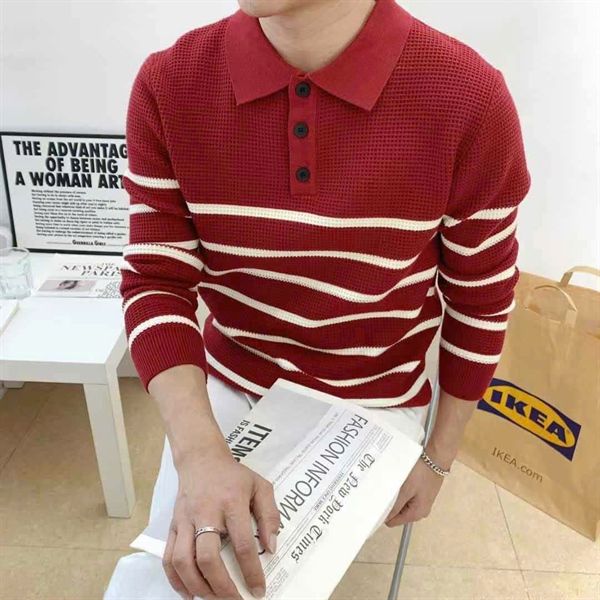 MK Polo Len QC 726 Kẻ Ngang Nhỏ