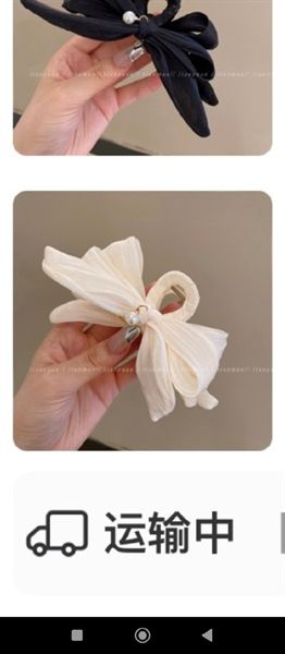 Kẹp nơ vải ngọc rủ (*)