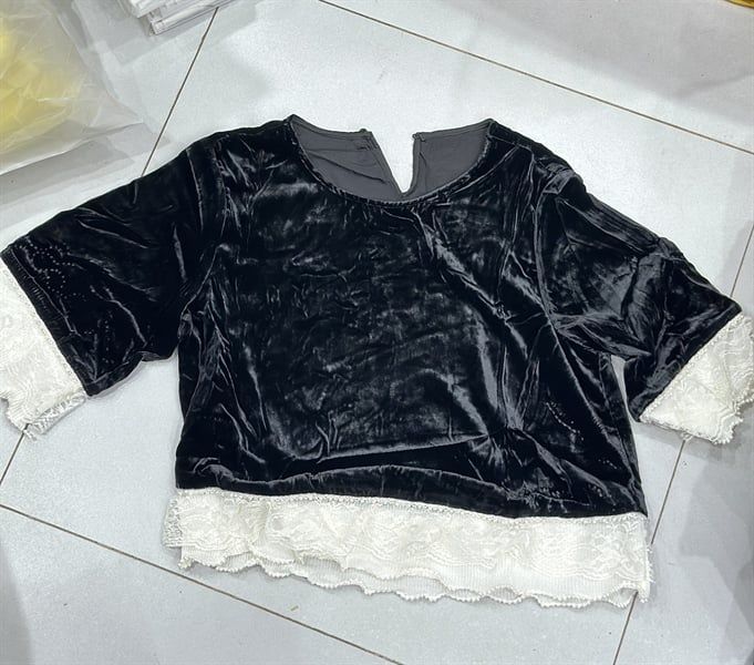 ANTN nhung tay ren viền ngọc