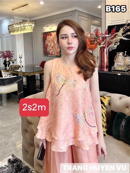 Set lụa yếm thêu chuồn đá
