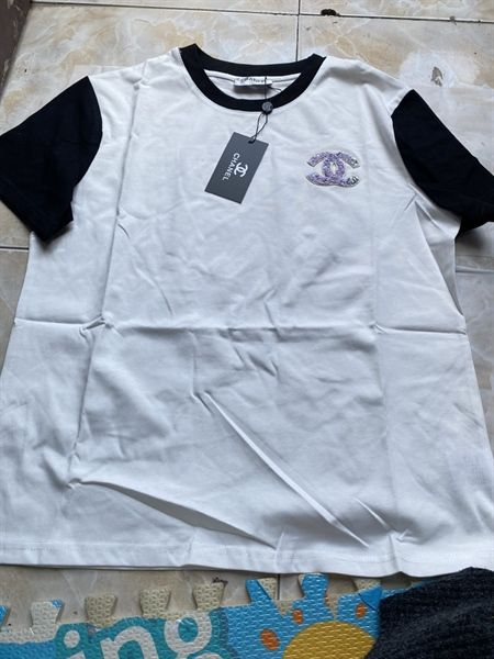 ANTN phông C tay phối đen logo ngực