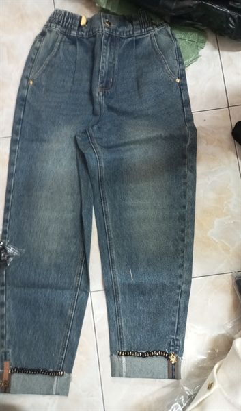 QD jean C beggy gấu đính tag