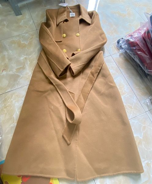 AKN dạ HM dài cúc vàng kèm đai