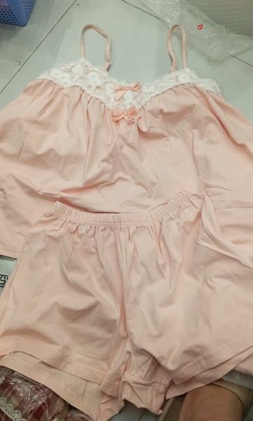 Set 2 dây cotton đùi ren ngực đính nơ (485)