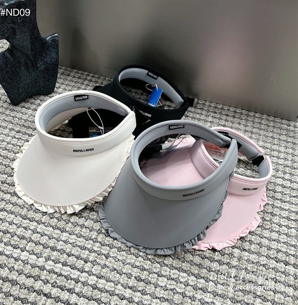 Mũ nửa đầu viền vải nhăn (*)