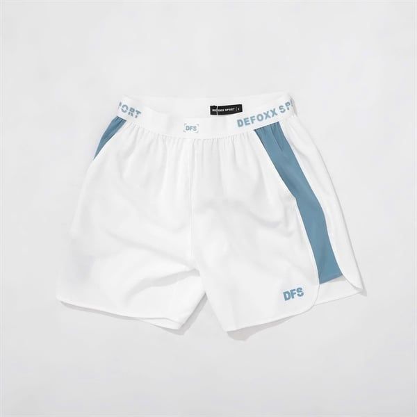 Short Gió Defoxx Phối Sọc Trắng Xanh 25