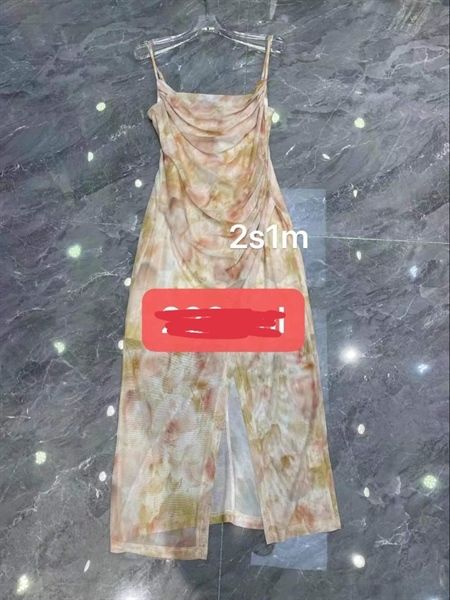 Váy 2 dây thun cổ đổ vạt chéo (*)