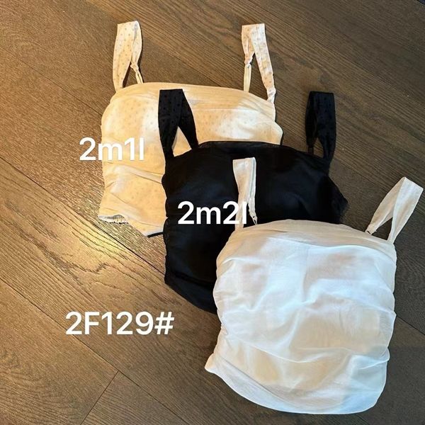 Áo bra chấm bi phối ren lưới (2F129)