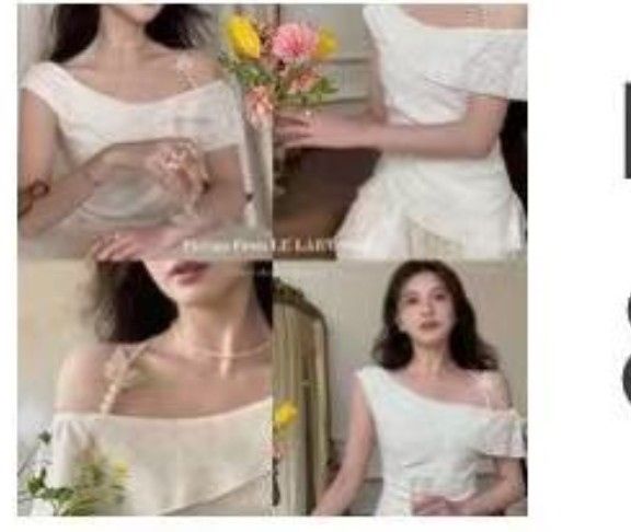 Áo 2 dây trễ vai đính ngọc bướm (6584)