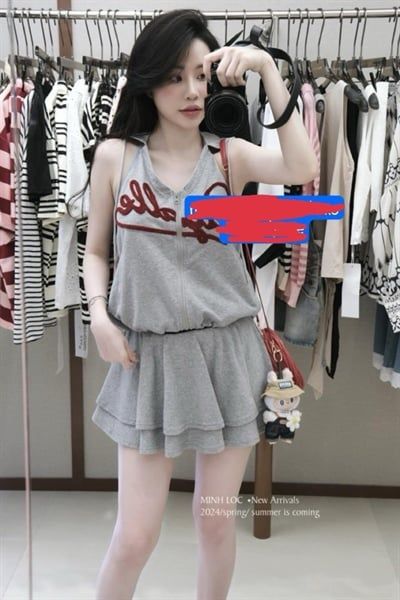 Set cotton akn mũ in chữ cvn