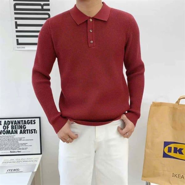 MK Polo Len QC 1075 Trơn