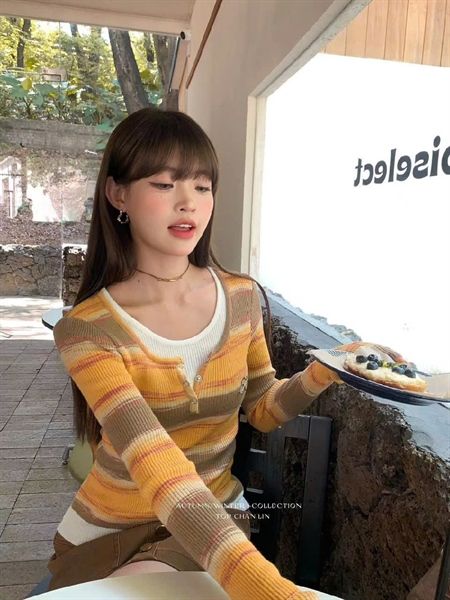 ADTN 3 cúc khuy ngực fashion (6031)