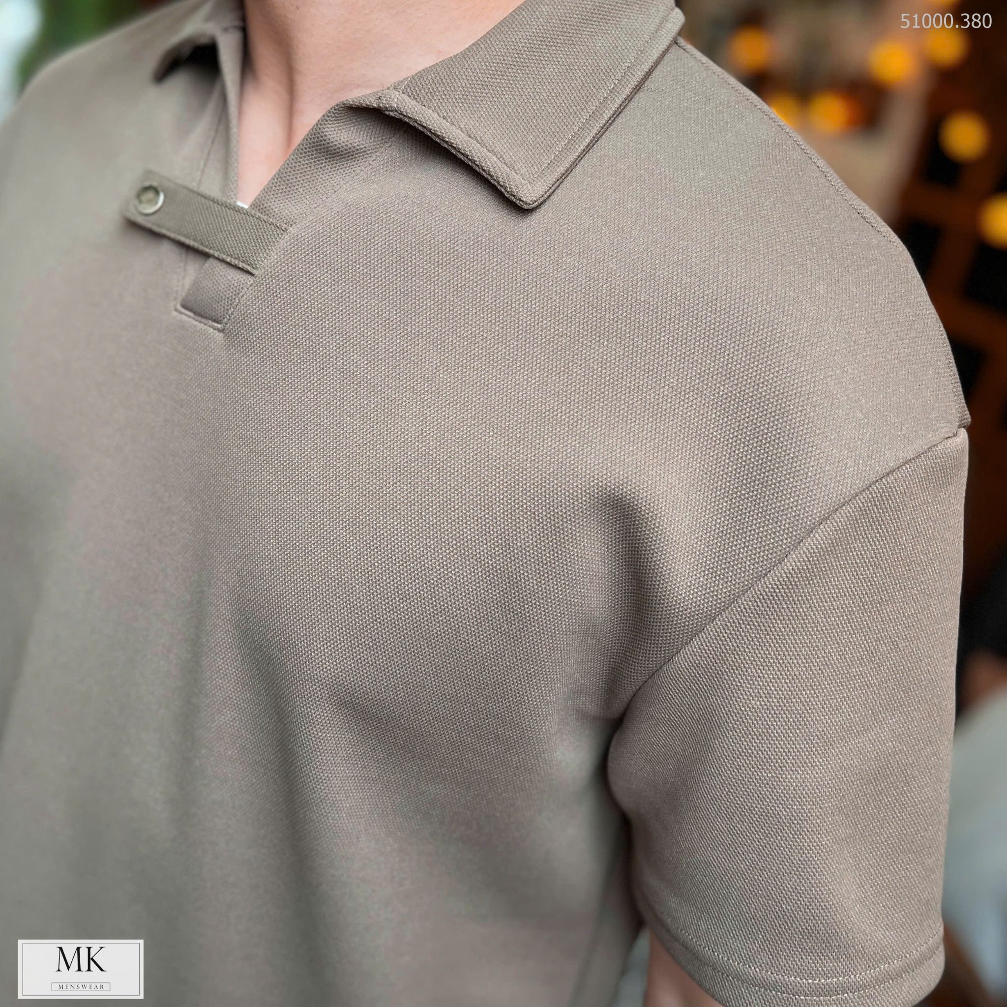 Polo Ngắn Tay Nam Nữ Cổ Tim Trơn C51000