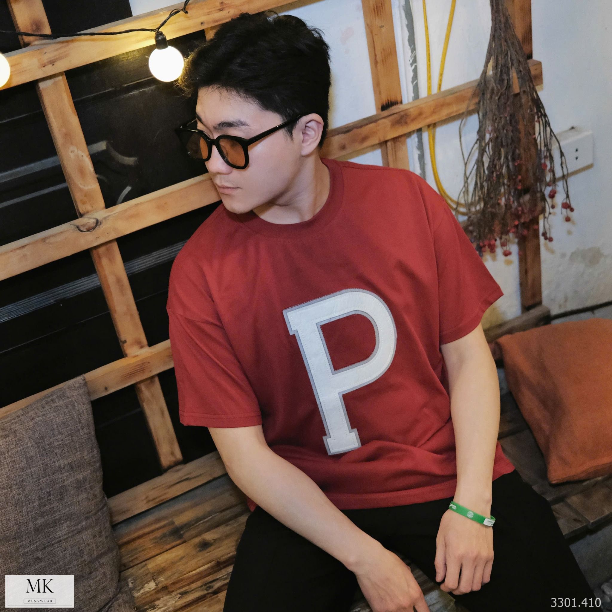 Áo Phông Ngắn Tay Nam Nữ HT Chữ P 25