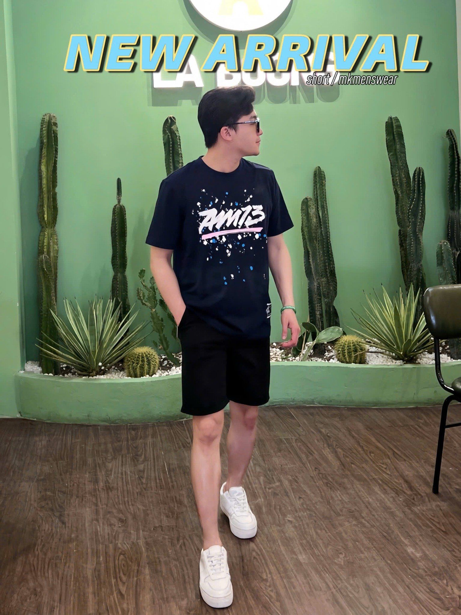 Short Kaki Defoxx Trơn Đen/Vàng 25