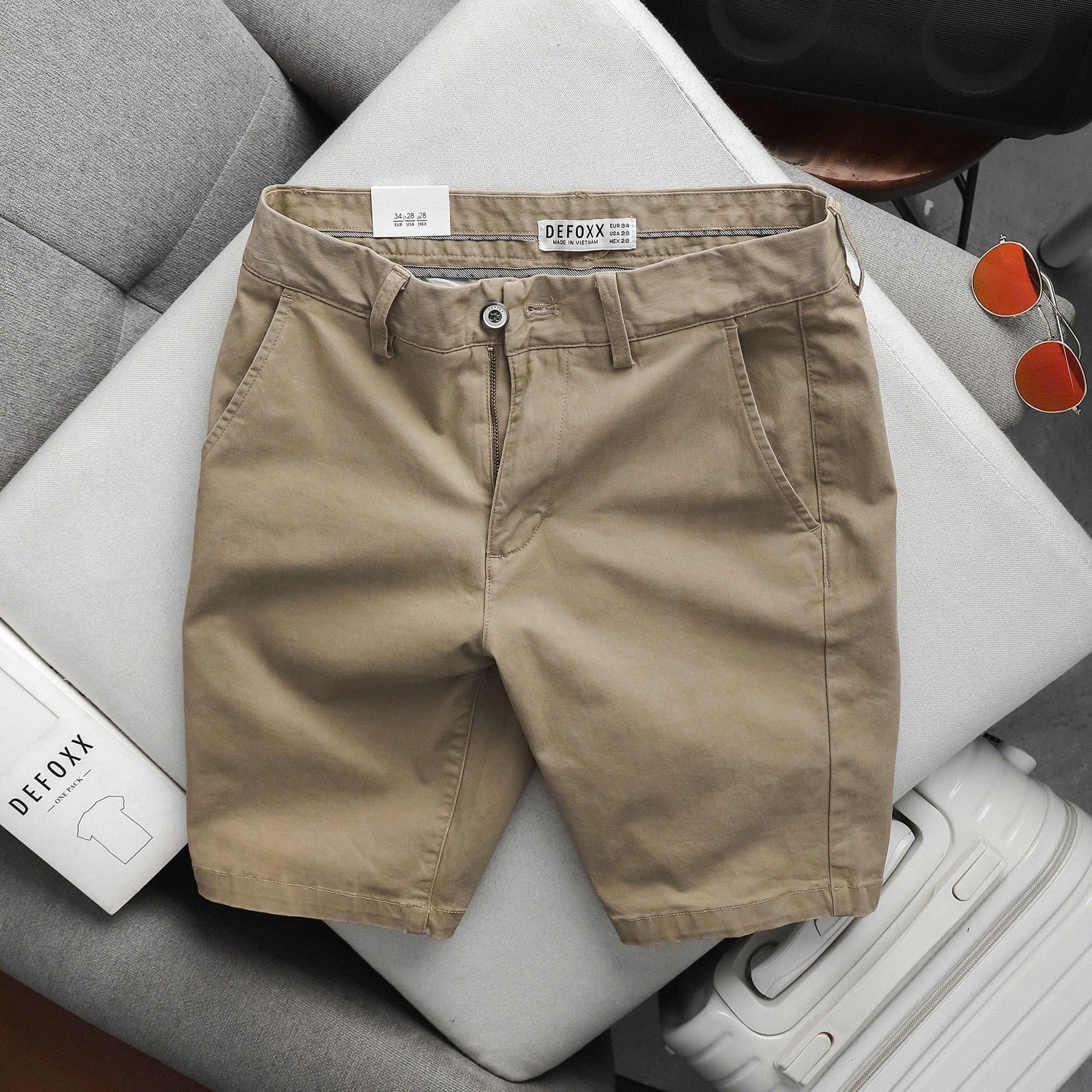Short Kaki Defoxx Trơn Đen/Vàng 25