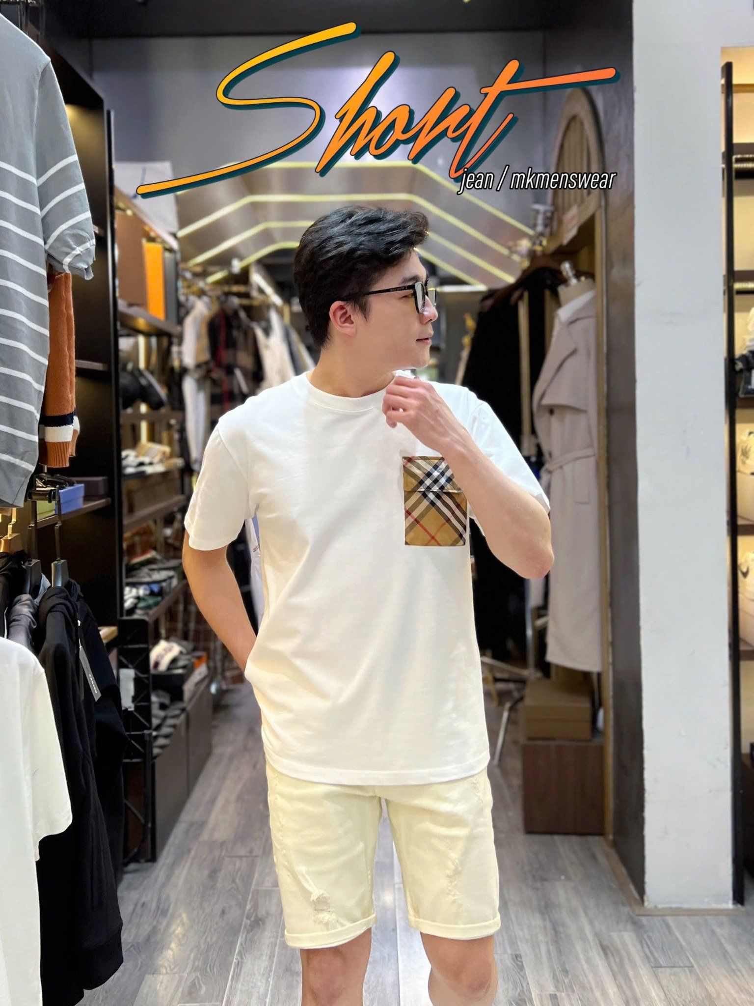 Short Jean Defoxx Rách Đen/Trắng 25