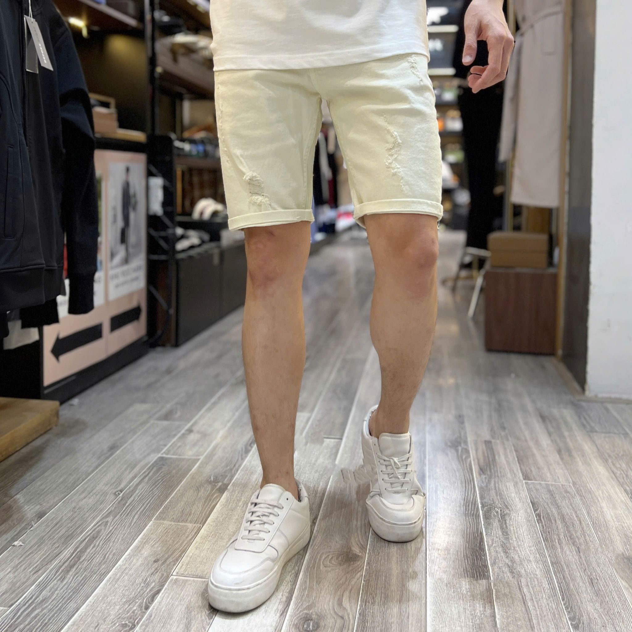 Short Jean Defoxx Rách Đen/Trắng 25