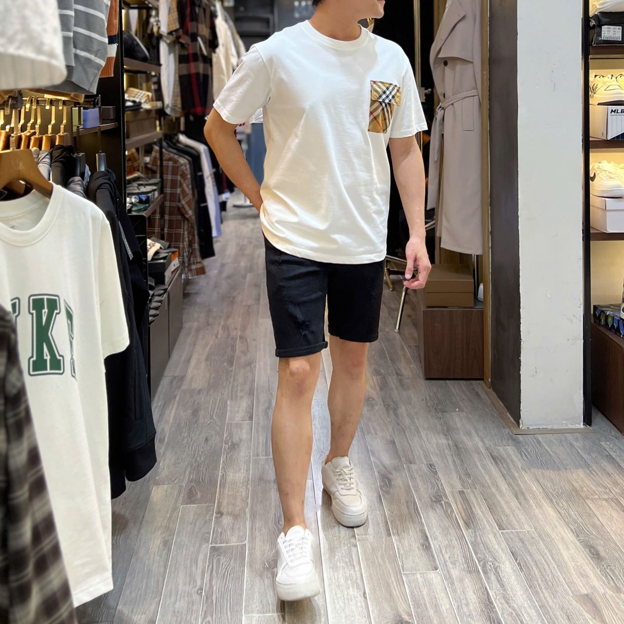 Short Jean Defoxx Rách Đen/Trắng 25