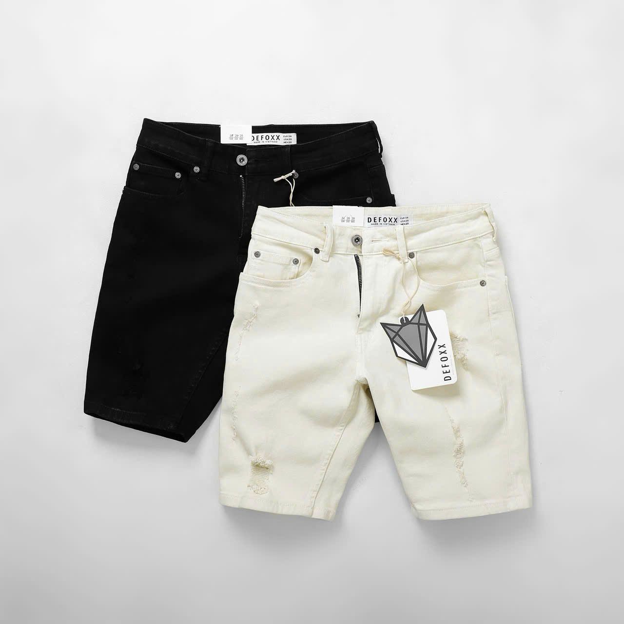 Short Jean Defoxx Rách Đen/Trắng 25
