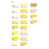 Copic Ink Yellow ( Y ) series