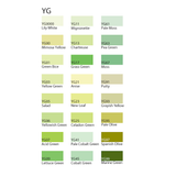 Copic Ink Yellow Green ( YG ) series
