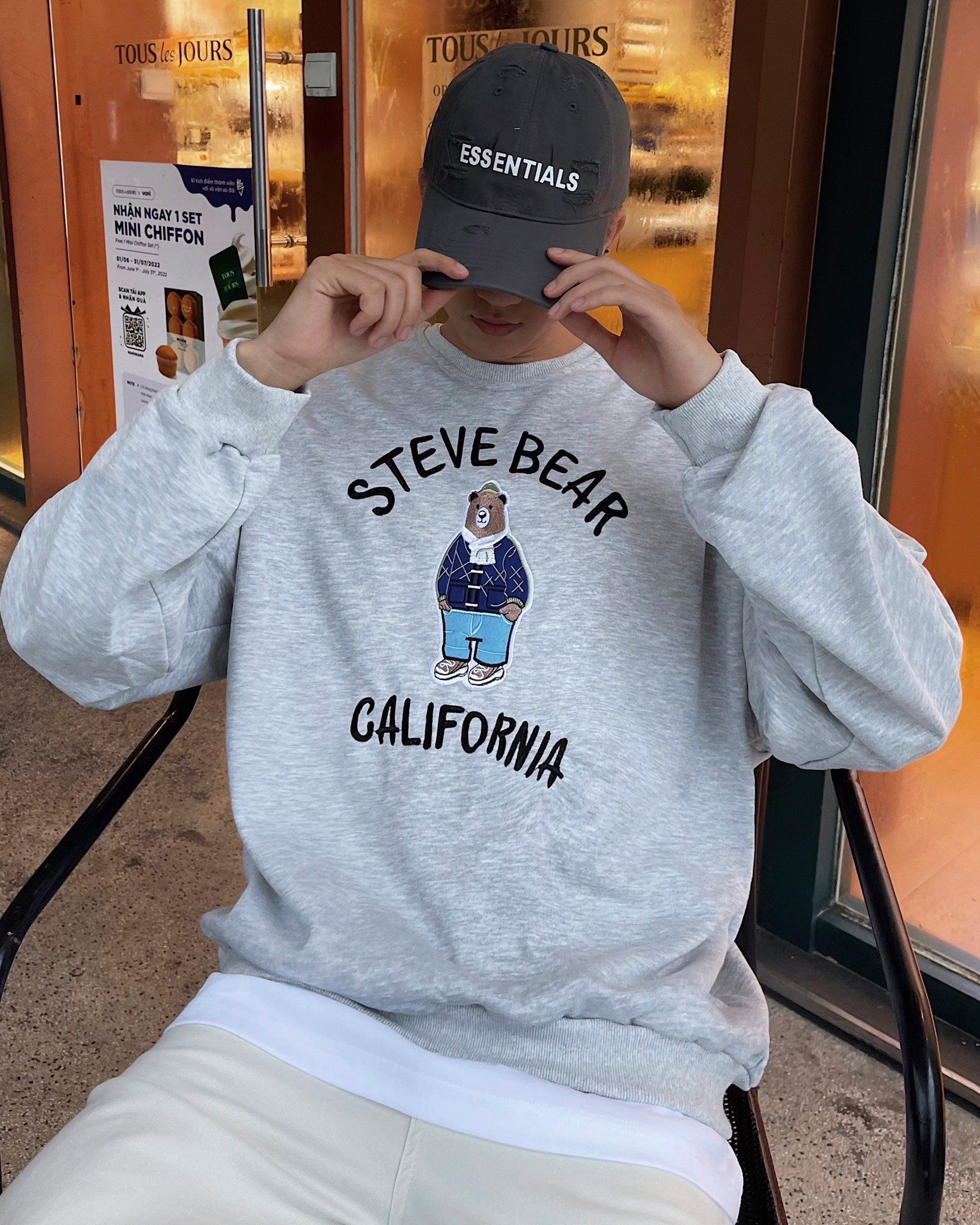 ÁO SWEATSHIRT 1801 XÁM