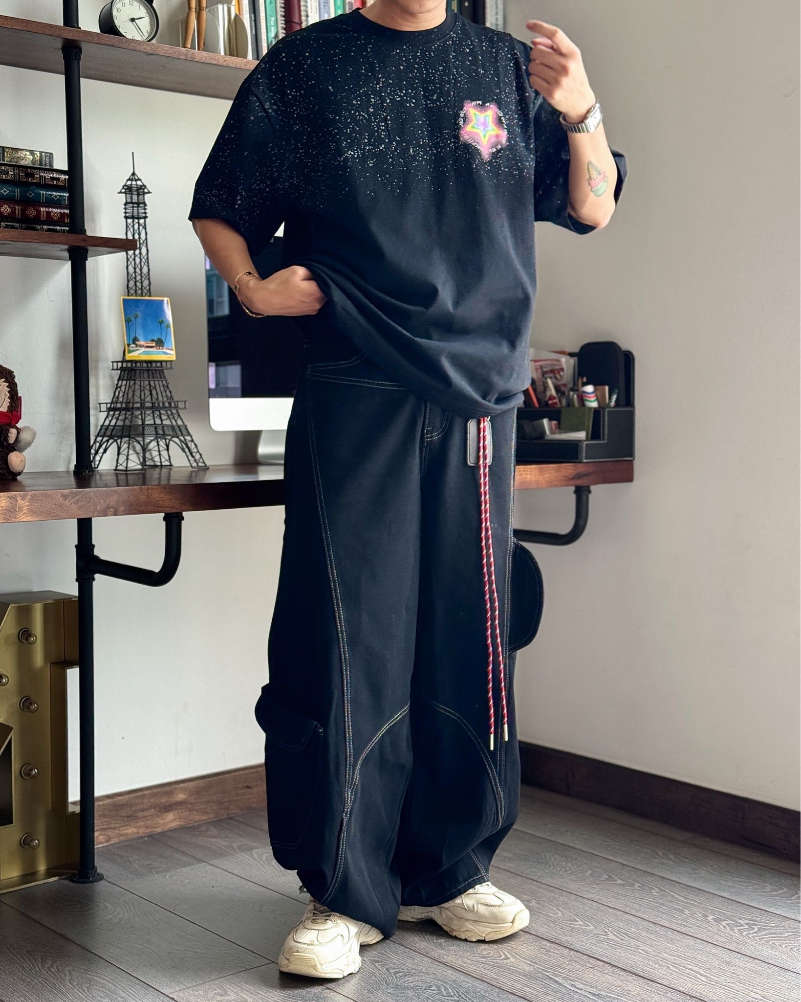 WIDE LEG JEAN 91973 BLACK