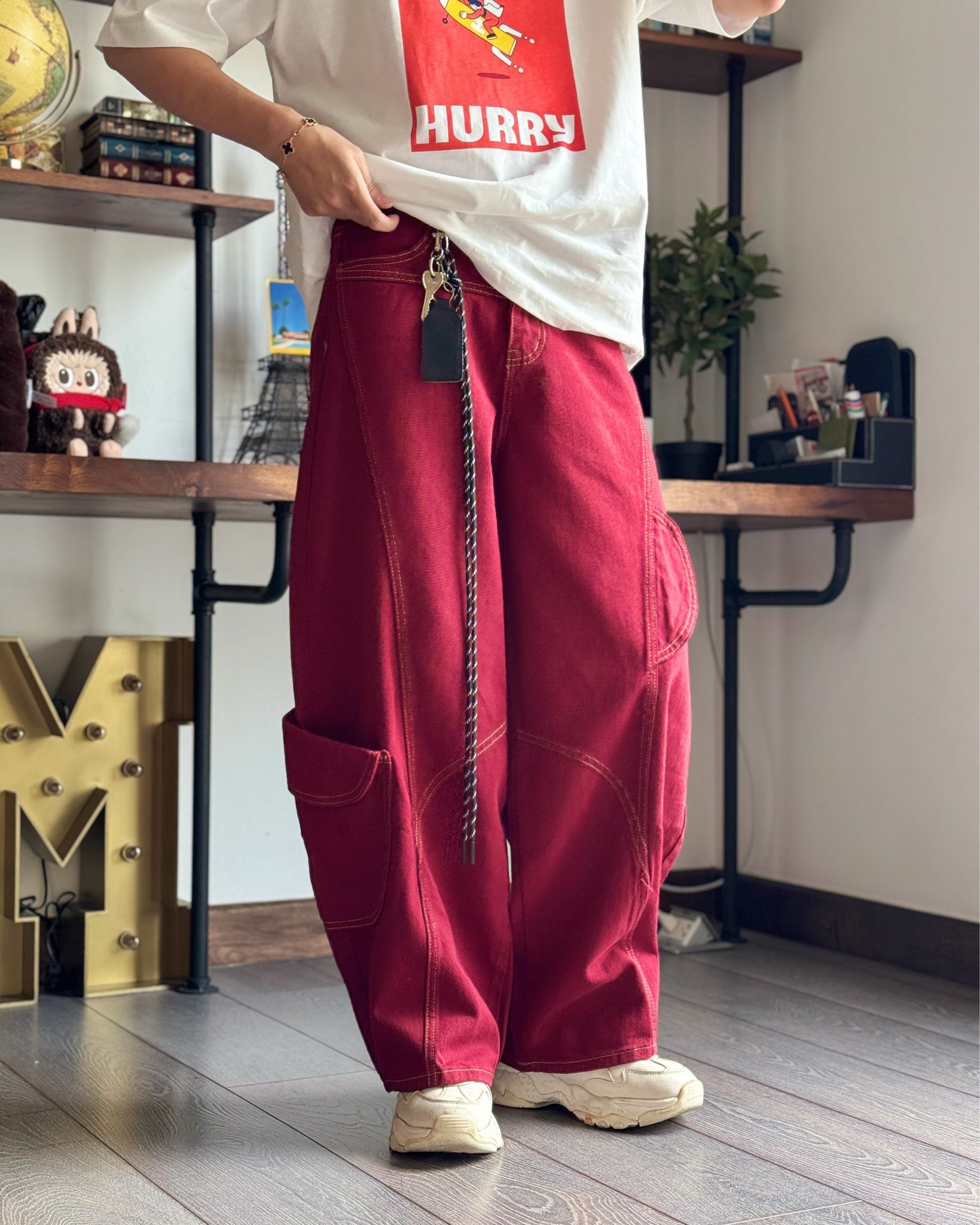 WIDE LEG JEAN 91973 RED