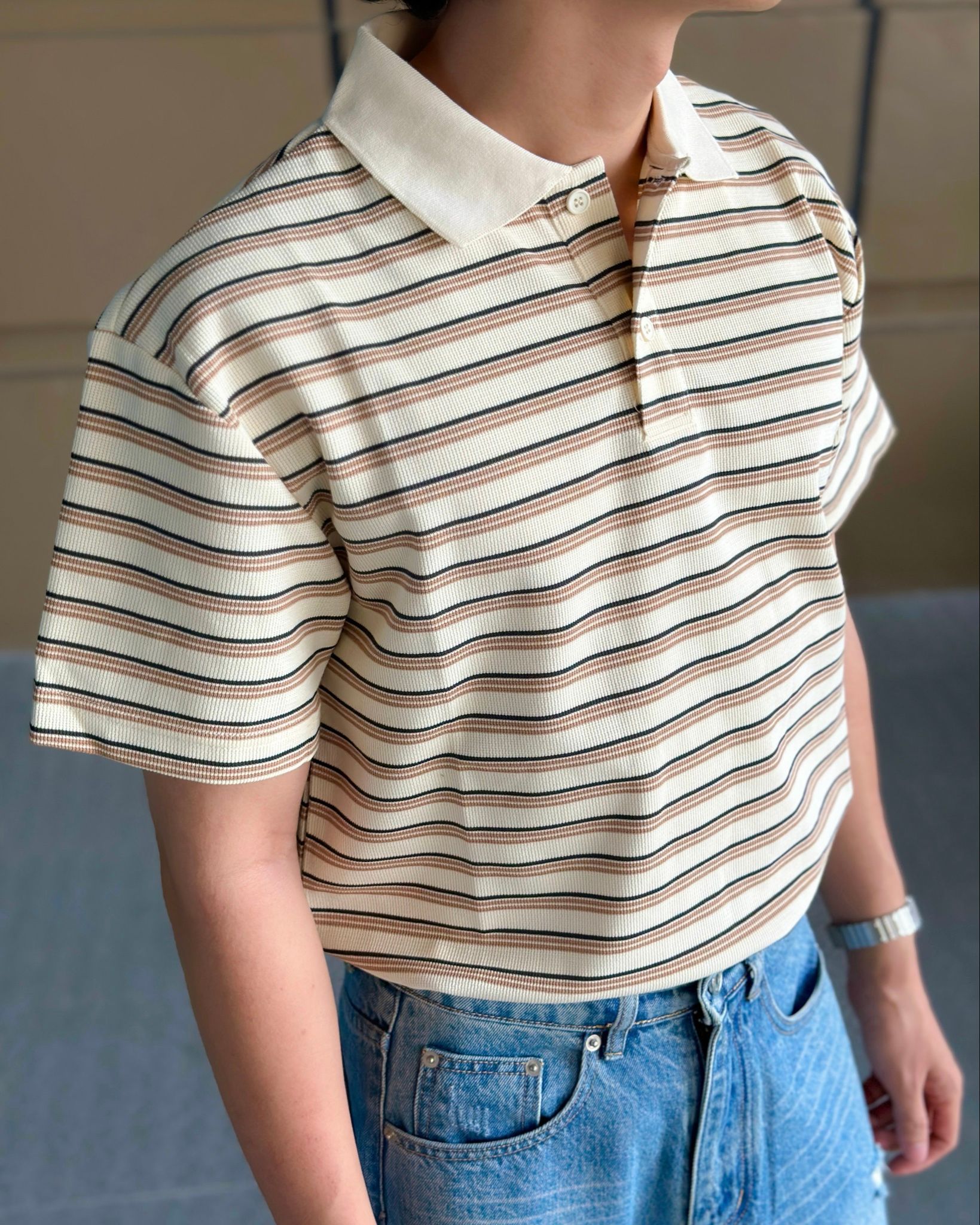 ÁO POLO 531 TRẮNG KEM