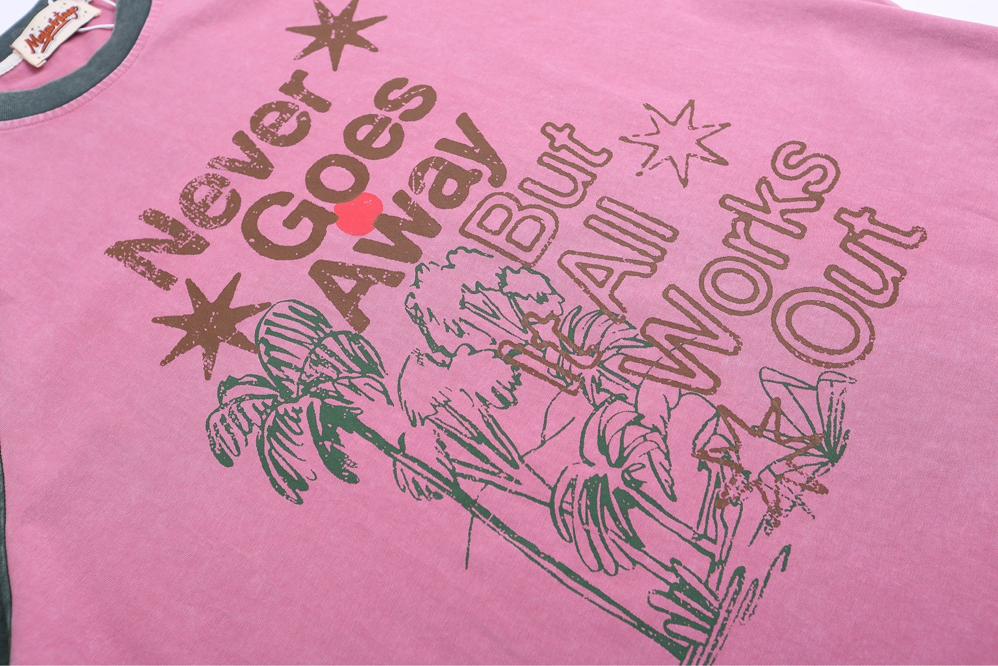 T-SHIRT 087 PINK GREEN