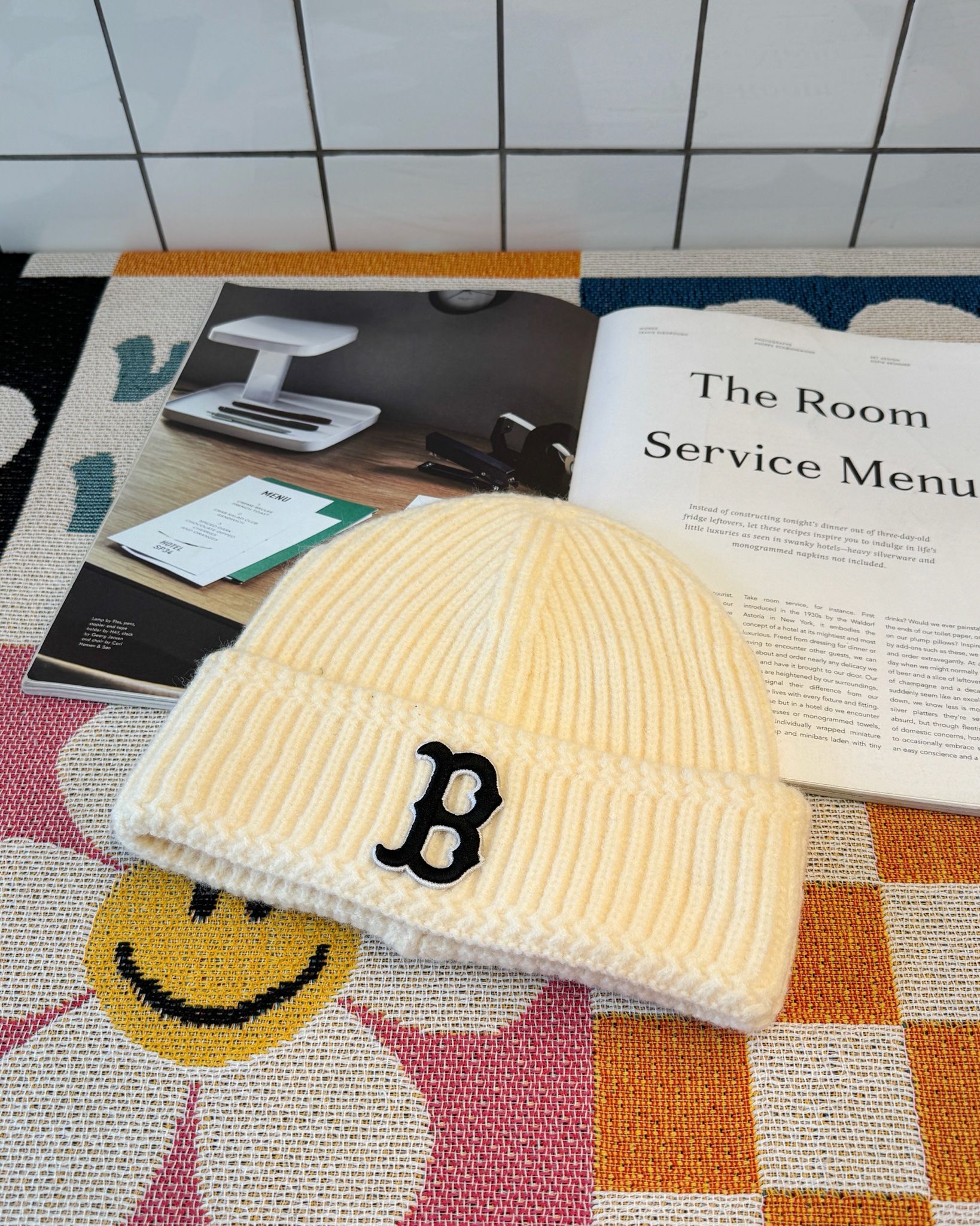 MŨ BEANIE B TRẮNG