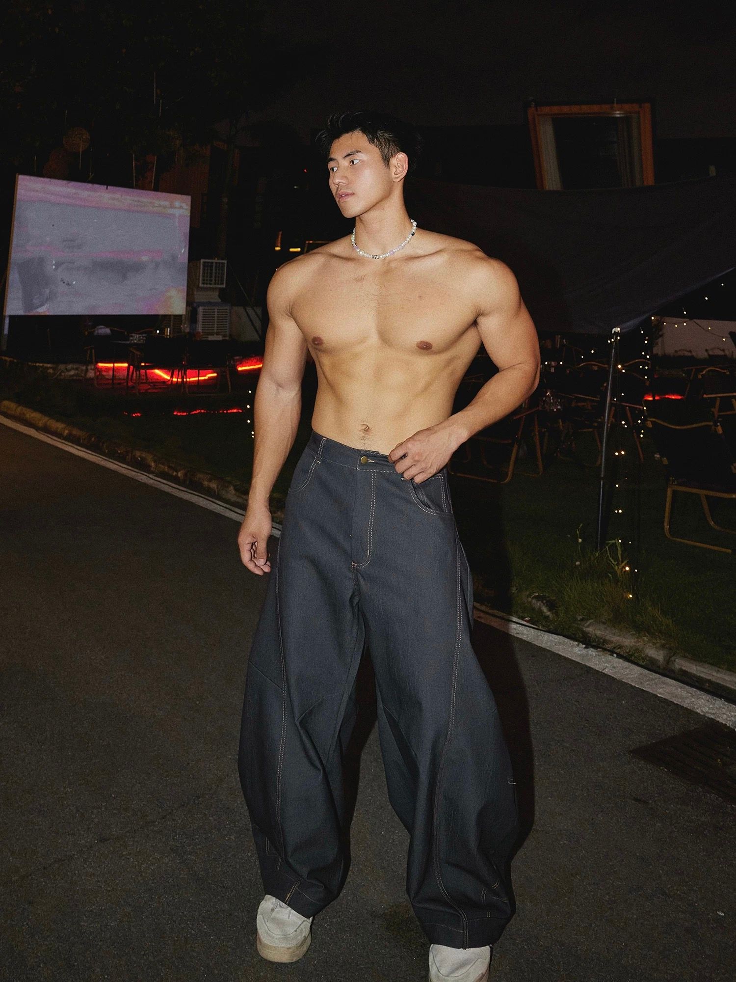 WIDE LEG PANT 22037 GREY
