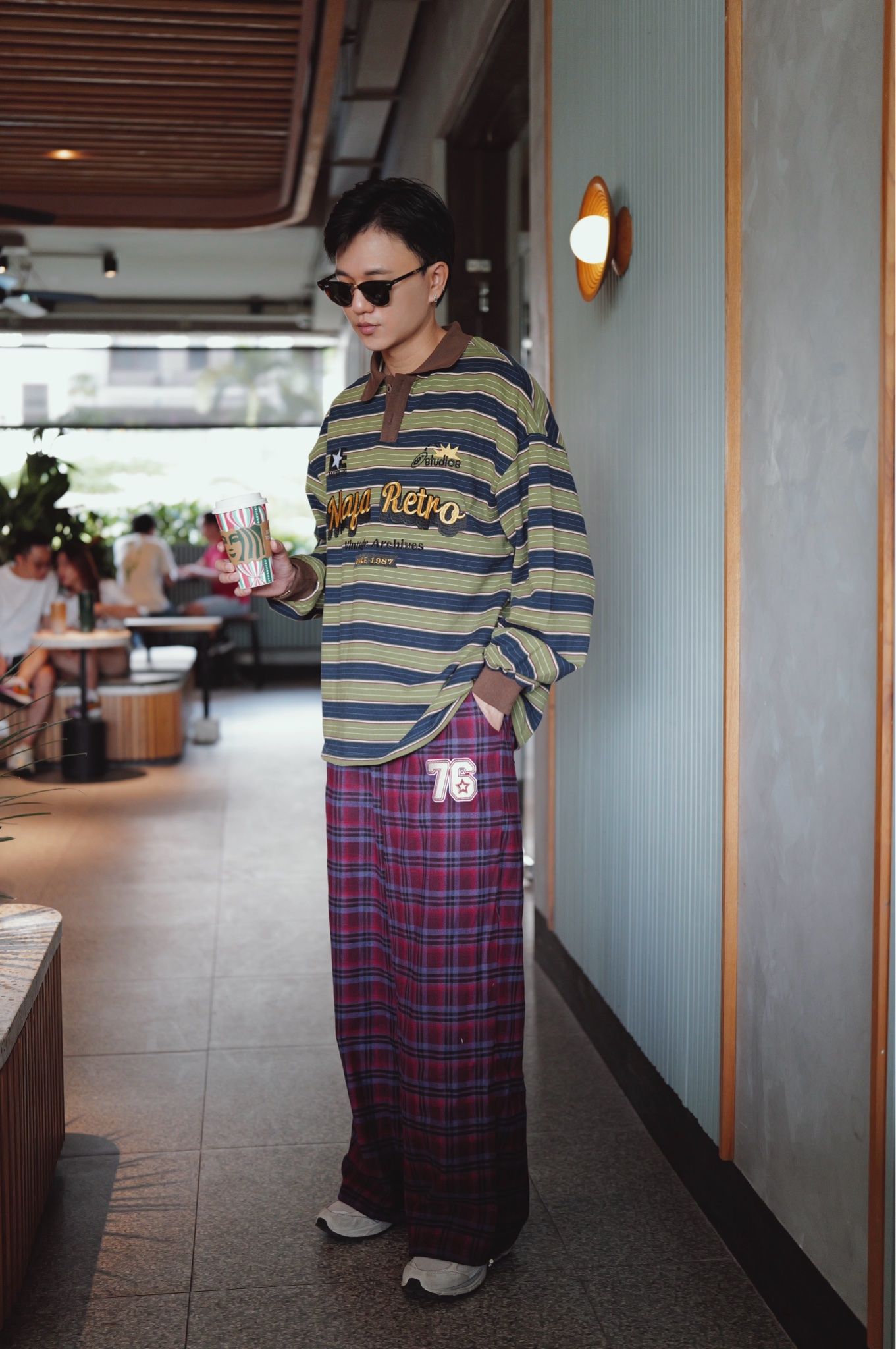 QUẦN SWEATPANT 676 CARO ĐỎ