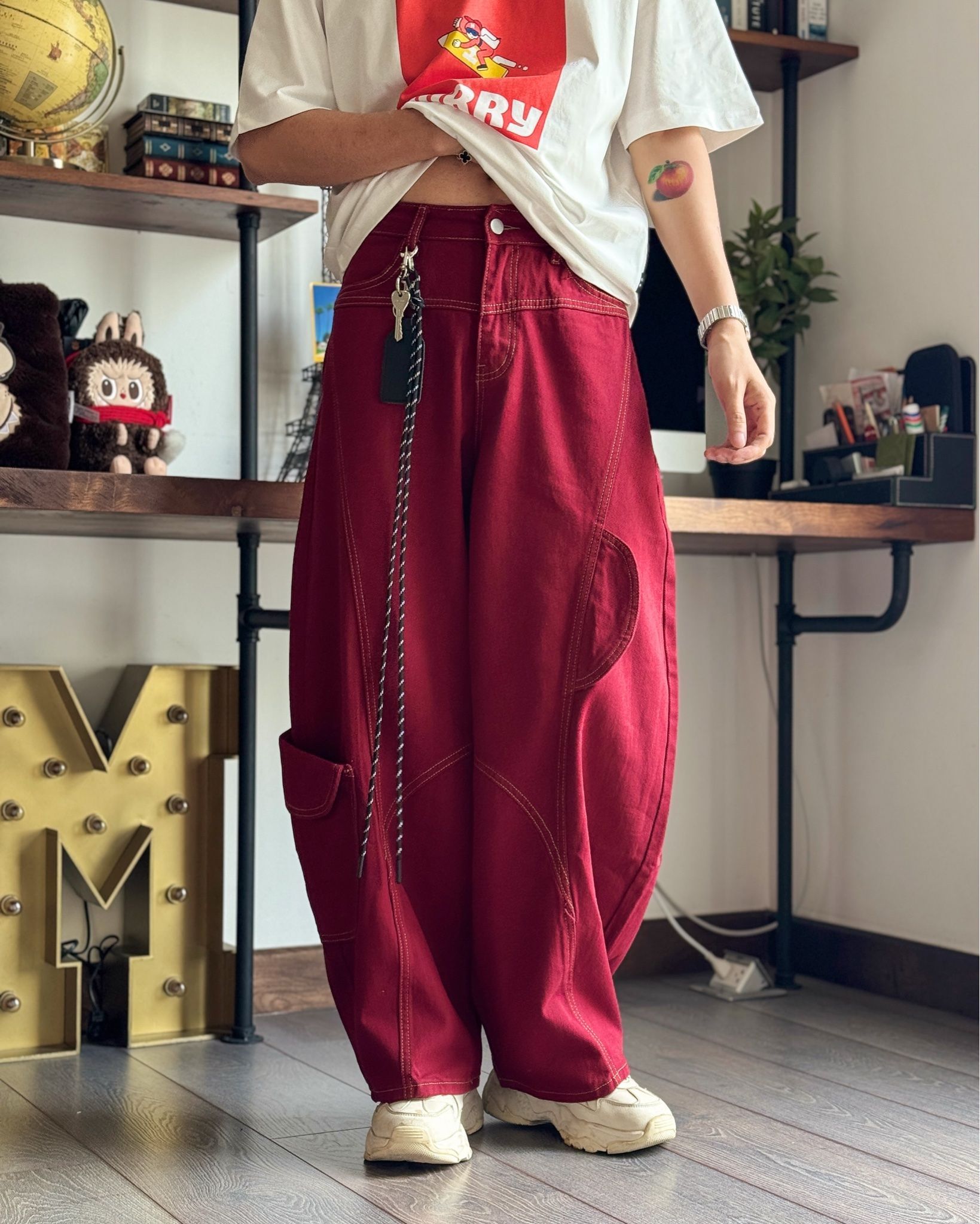 WIDE LEG JEAN 91973 RED