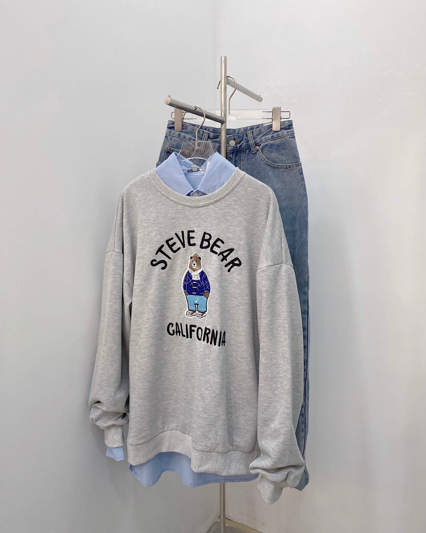 ÁO SWEATSHIRT 1801 XÁM