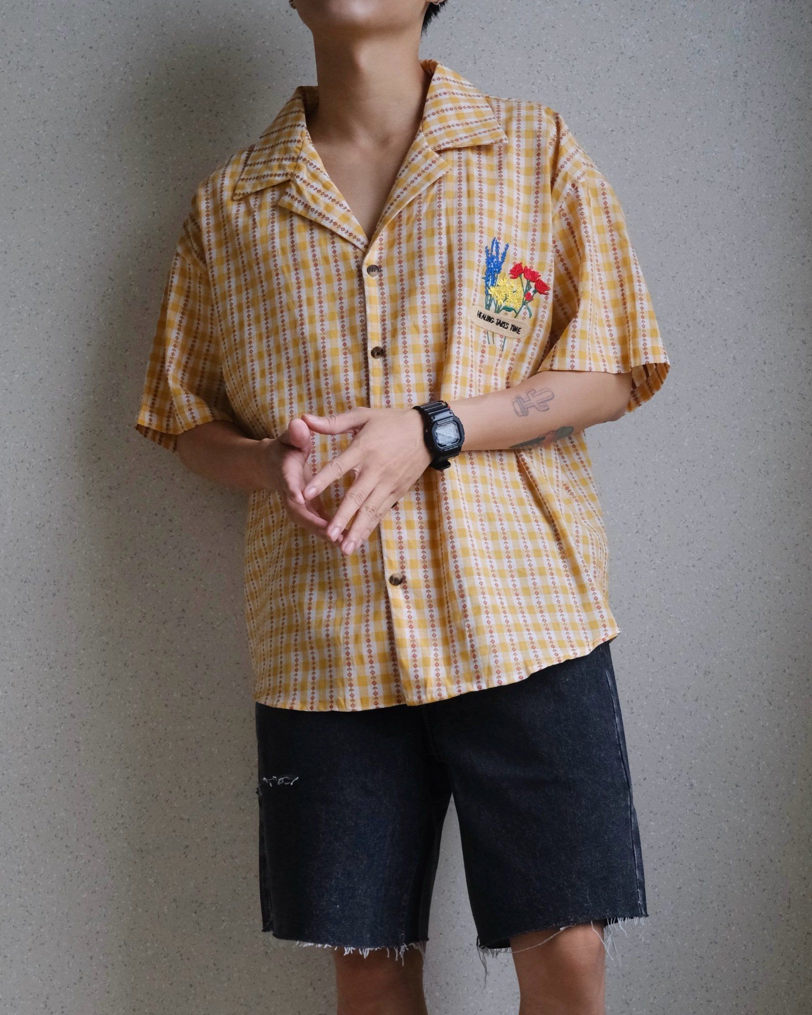 ÁO SƠ MI 856 CA RÔ VÀNG