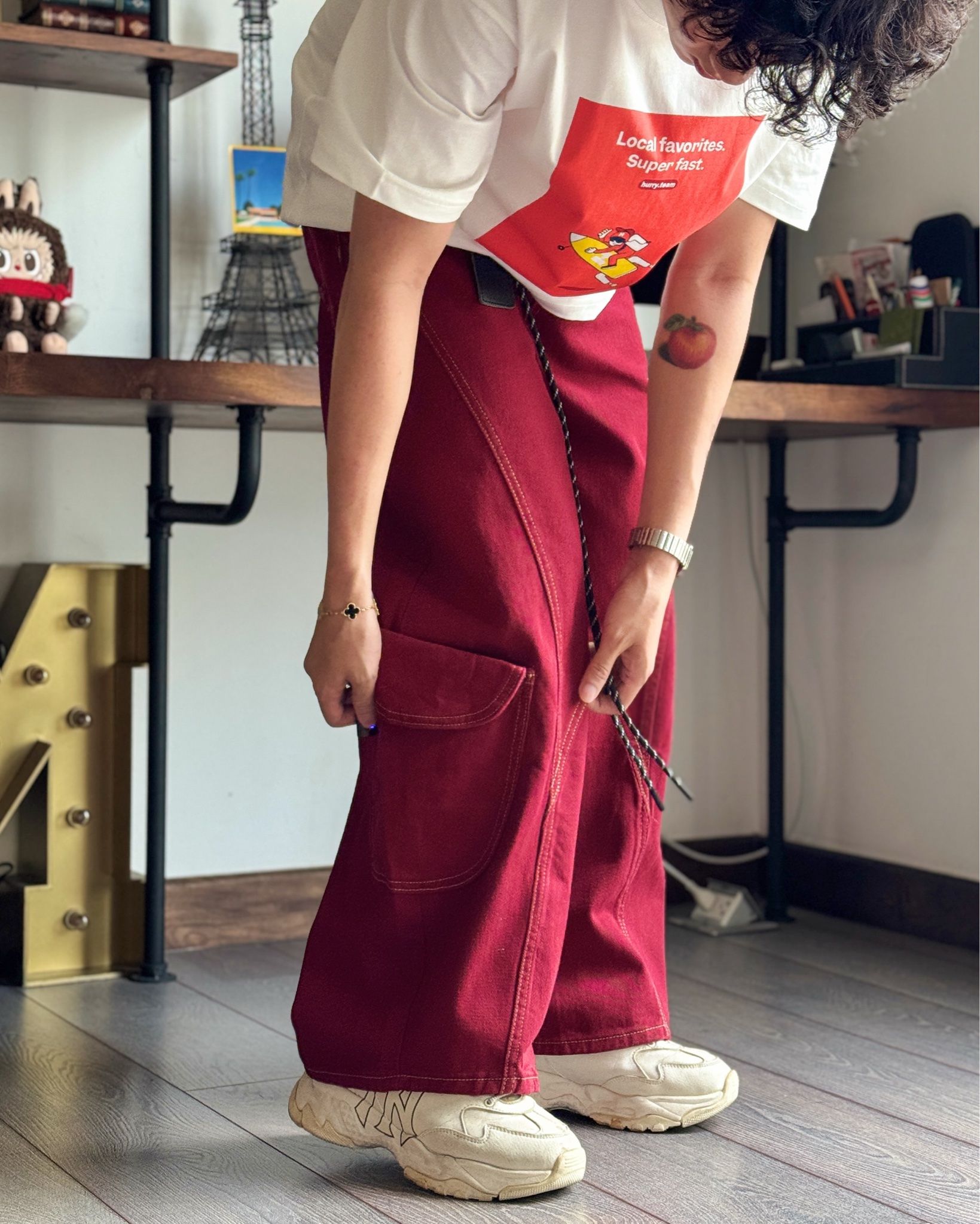 WIDE LEG JEAN 91973 RED