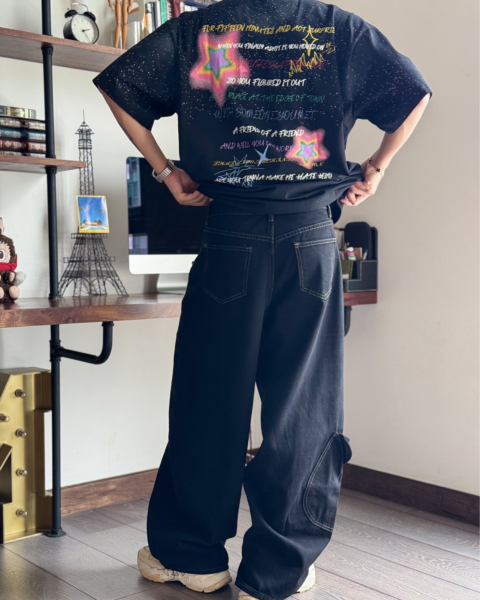 WIDE LEG JEAN 91973 BLACK